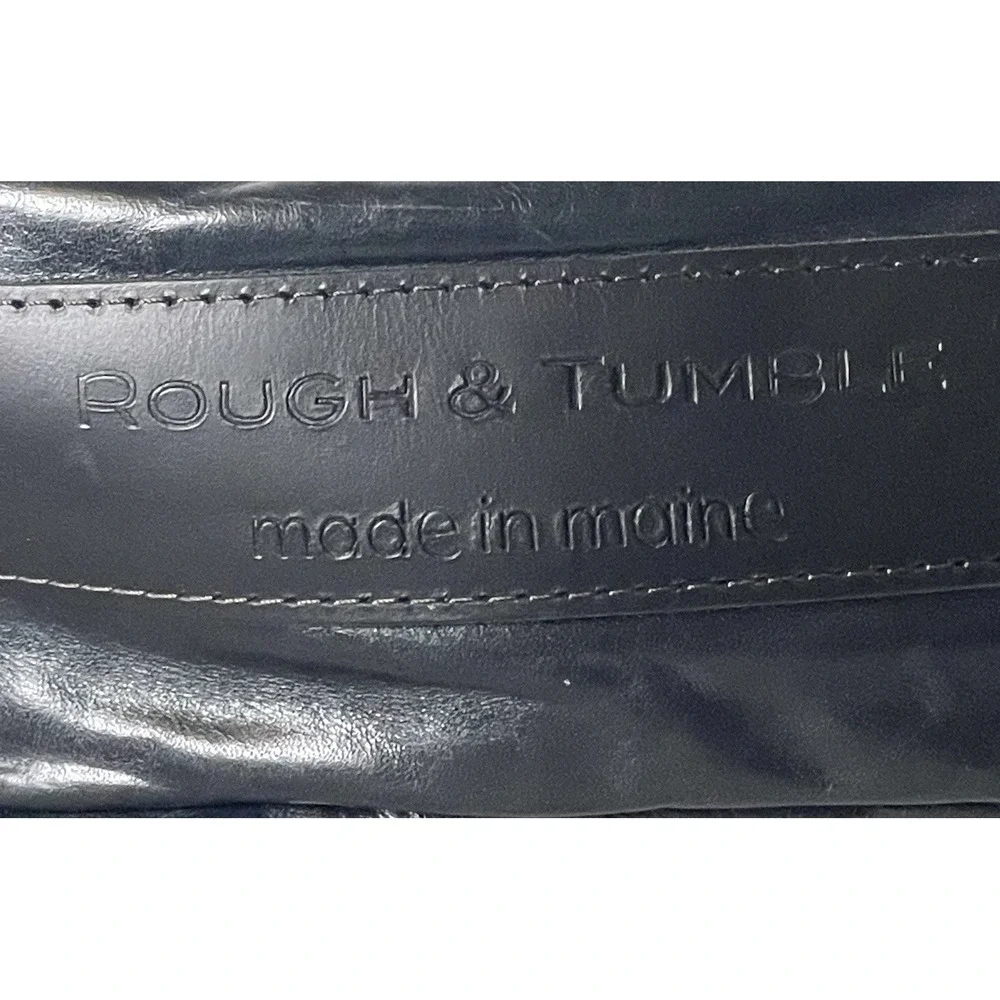Rough & Tumble 1903 Dark Leather Saddle Crossbody Bag Made In Maine